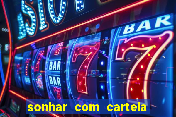 sonhar com cartela de bingo